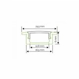 LED PROFIL LL-ALP001-R KOMPLET SIVI