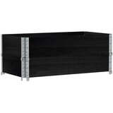  Okviri za palete 2 kom crni 100 x 50 cm od masivne borovine | shoptok.hr