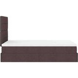 vidaXL Otomanski posteljni okvir z vzmetnico rjav 120x200 cm blago | Shoptok.si