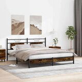 vidaXL Metalni okvir kreveta bez madraca boja hrasta 180x200 cm | shoptok.hr
