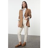 Trendyol Beige Premium Oversize Lined Woven Blazer Jacket Cene