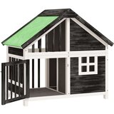  Kućica za pse siva 96 x 60 5 x 87 cm od masivne borovine | shoptok.hr