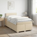  Boxspring krevet s madracem Krem 120 x 200 cm Tkanina | shoptok.hr