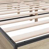  Okvir za krevet boja hrasta 160x200 cm konstruiran drvo i metal | shoptok.hr