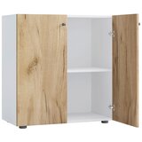 MID.YOU Pisarniški Regal Lona L, Bela, Barva Hrasta | Shoptok.si