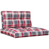  Blazine za palete 2 kosa rdeče karo blago, (20817596) | Shoptok.si