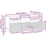 TV omarica s predalom Črna 102 x 34,5 x 50 cm Inženirski les, (5000238888) | Shoptok.si