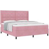 Box spring krevet s madracem Ružičasta 180 x 200 cm Baršun - Ružičasta 180 x 200 cm Dizajn dijamantskog bloka | shoptok.hr
