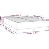  Za krevet s oprugama krem 140 x 190 cm od tkanine | shoptok.hr