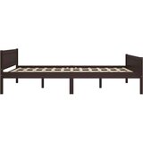  Posteljni okvir trdna borovina temno rjava 120x200 cm | Shoptok.si