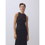 Reserved Top od rebrastog žerseja - prljavosmeđe | shoptok.hr