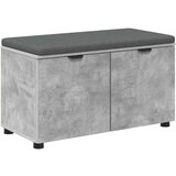  Klupa za hodnik s jastukom Betonski sivi 80 x 38 x 46 cm | shoptok.hr