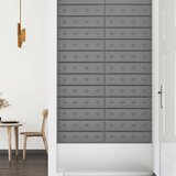  Zidna uzglavlja 12 pcs Sivi 60 x 15 cm Lažna koža | shoptok.hr