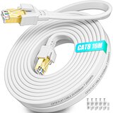 SOIBKE cat 8 ethernet ploščati kabel z 10 pritrdilnimi sponkami – 10 m, 40 gbps / 2000 mhz odprta embalaža Cene