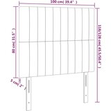  LED uzglavlje tamnosivo 100x5x118/128 cm od tkanine | shoptok.hr