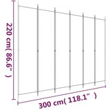 Sobna pregrada s 6 panela antracit 300 x 220 cm od tkanine | shoptok.hr