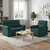  Set sofe 2 kom. Tamnozelena Tkanina - Tamnozelena 1-sjedalo (70 cm) 2-sjedalo (120 cm) | shoptok.hr