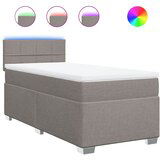 vidaXL box spring postelja z vzmetnico taupe 80x200 cm blago, (21292088) | Shoptok.si