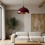 Brilagi LED luster na sajli METALO 1xE27/40W/230V Ø 40 cm bordo/bakarna | Eponuda.com
