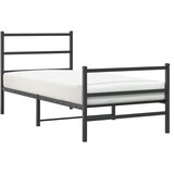  Metalni okvir kreveta s uzglavljem i podnožjem crni 90 x 200 cm | Eponuda.ba