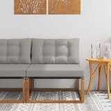  Srednja sofa za van Čvrsto drvo akacije Prirodna - Prirodna i svijetlo siva 1x srednji | shoptok.hr