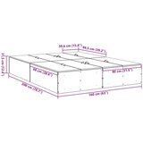  Krevet Dimljeni hrast Masivno drvo hrasta 160 x 200 cm Izdržljiv | shoptok.hr