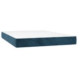  box spring s madracem LED tamnoplavi 140x200 cm baršun | shoptok.hr