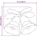 vidaXL Božična zvonček med 144 LED večbarvno 56 x 46 cm PVC | Shoptok.si