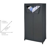 Wenko Črna tekstilna garderobna omara 75x150 cm Deep – | Shoptok.si
