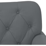  Ljubavni kauč s gumbima Siva 120 x 65 x 77 cm Umjetna koža | Eponuda.com