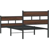 vidaXL Posteljni okvir brez vzmetnice z vzglavjem/vznožjem 100x190 cm | Shoptok.si