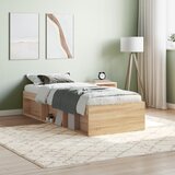 vidaXL Posteljni okvir sonoma hrast 75x190 cm Cene