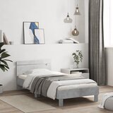  Okvir kreveta s uzglavljem LED siva boja betona 100 x 200 cm | shoptok.hr