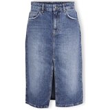 .OBJECT Krila Noos Harlow Midi Skirt - Medium Blue Denim Modra Cene