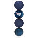  Set Božićnih kuglica 12 cm - Plava, Bijela (4 komada) | shoptok.hr