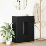  Komoda s ladicama i vratima crni hrast 73x31x90 cm Cijene