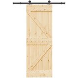 vidaXL Drsna vrata s kompletom vodil 70x210 cm trdna borovina | Shoptok.si