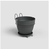  PE ZUNANJI LONEC CAPRI CAMPANA BALKONSKI SET ANTRACIT 20CM | Shoptok.si