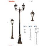  Redo 9607 - Spoljašnji luster na lancu SEVILLA 1xE27/42W/230V IP44 zlatna/patina | Eponuda.com