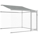  Kavez za pse s krovom i vratima sivi 6x2x2 m pocinčani čelik | shoptok.hr