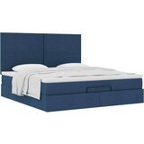 vidaXL Otomanski posteljni okvir z vzmetnico moder 180x200 cm blago | Shoptok.si