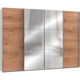 MID.YOU omara z drsnimi vrati, bela, barve hrasta | Shoptok.si