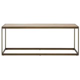Premier Housewares Rjava/v naravni barvi klubska mizica z mizno ploščo v hrastovem dekorju 40x120 cm Grenoble – | Shoptok.si
