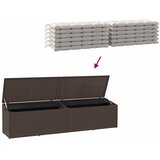  Vrtna kutija za pohranu smeđa 220x50x58 cm poli ratan | shoptok.hr