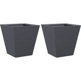  Vrtne sadilice 2 kom antracit 30x30x30 cm čelične | shoptok.hr