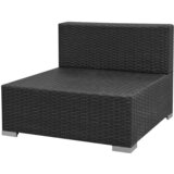  7-dijelni vrtni lounge set s baldahinom poli ratan crni | shoptok.hr