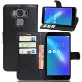  Preklopni ovitek / etui / zaščita Wallet za Asus Zenfone 3 Max ZC553KL - črni | Shoptok.si