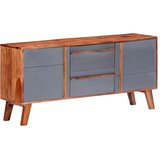  Komoda siva 120 x 30 x 55 cm od masivnog drva | shoptok.hr