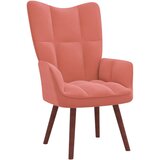vidaXL Stol za sproščanje roza žamet | Shoptok.si