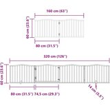 vidaXL Ograda za pse z vrati zložljiva 8 panelov rjava 640 cm les | Shoptok.si